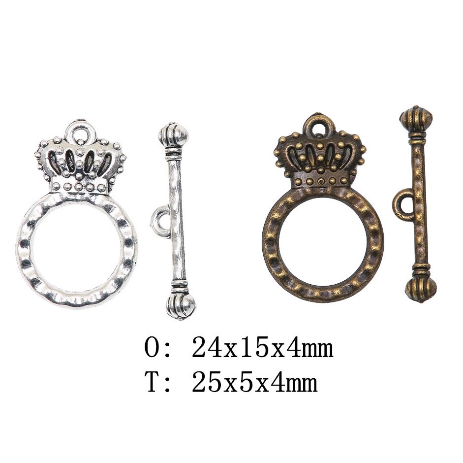 Fiasrel 10pcs Silver Plated Unique Toggle Clasp OT Clasp Jewelry Findings