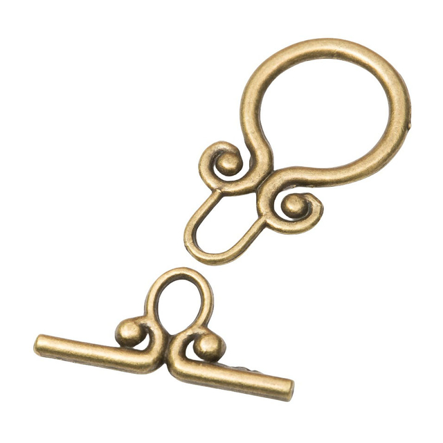 Fiasrel 10pcs Stainless Steel OT Clasp Toggle Clasps for Crafts DIY Jewelry Making Accessories