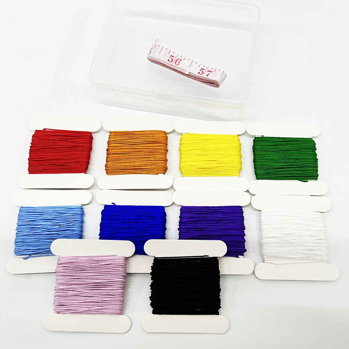 Fiasrel No.72 0.8mm 10pcs/set Normal Color Nylon Cord Beading Thread Braided Rope String for Jewelry Making DIY Craft