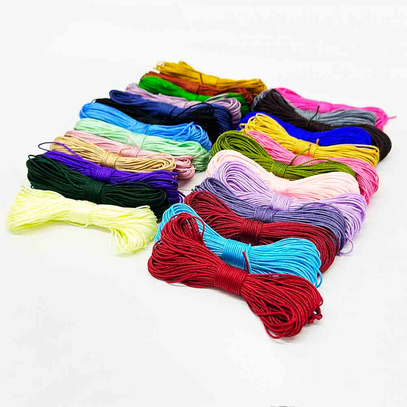 Fiasrel No.72 0.8mm Jade Thread Kit: 26pcs JadeThread 0.8mm Nylon Cord Chinese Knotting Handmade Braided Thread