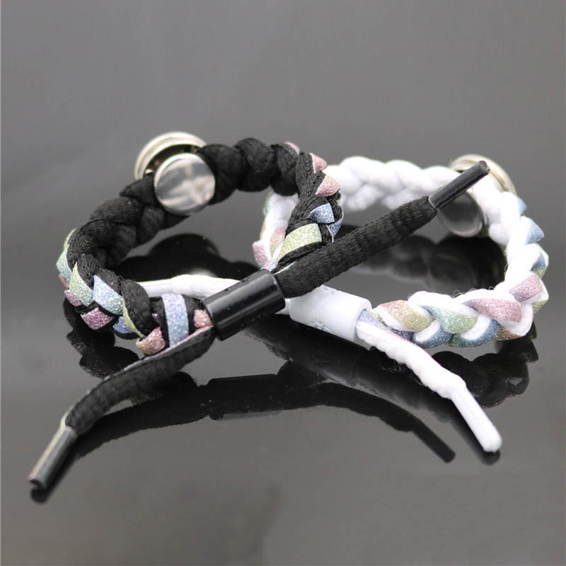 Fiasrel Twelve Constellation Bracelet Multi-Layered Luminous Reflective Alloy Bracelets