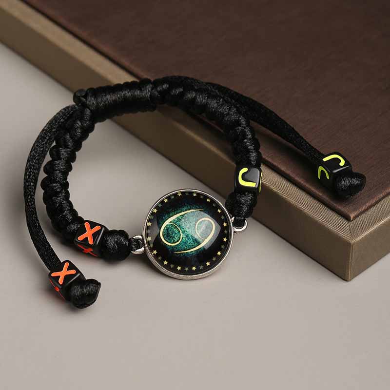 Fiasrel 12 Constellations Fashion Hand-woven Rope Bracelet European Jewelry Couple Bracelet