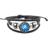 Fiasrel 12 Zodiac Bracelet Constellations Bracelets Handmade Charm Leather Bracelet