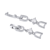 Fiasrel 3pcs White Rose Gold Plated Extenders Extension Buckles Clasps for Bracelet Necklace Jewelry Making