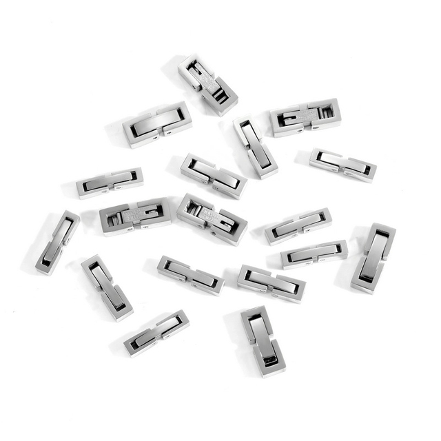 Fiasrel 304 Stainless Steel DIY Handmade Jewelry Rectangular Buckle Zircon Jewelry Buckle Accessories