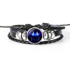 Fiasrel Horoscope Braided Leather Rope Luminous Bracelet Jewelry Glow In The Dark Astrology Chinese 12 Zodiac Sign Bracelets