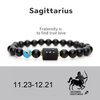 Fiasrel 8mm Beads Zodiac Bracelet Stone Star Sign Astro Horoscope Bracelet