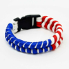 Fiasrel 3 Color Braided Woven Cross Survival Paracord Bracelet