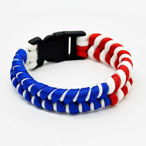 Fiasrel 3 Color Braided Woven Cross Survival Paracord Bracelet