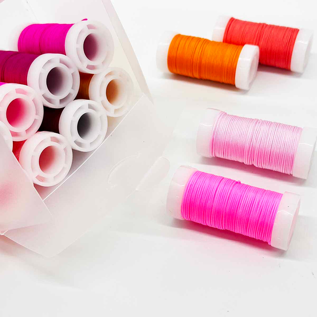 Fiasrel No.72 0.8mm 12rolls/set Pink Series DIY Jewelry Bracelet Accessories Jade Jewelry Thread String