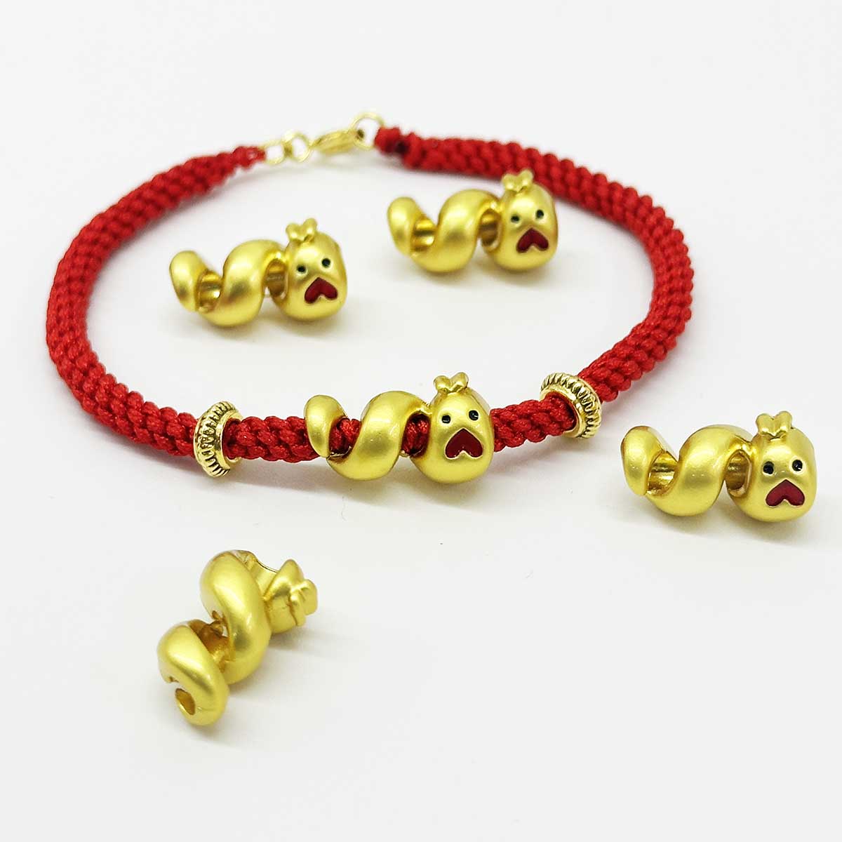 Fiasrel 14K gold Plagted Snake Beads 10*17mm