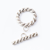 Fiasrel 10pcs DIY Jewelry Making Necklace Hooks Bracelets Connectors Simple Twist OT Toggle Clasp