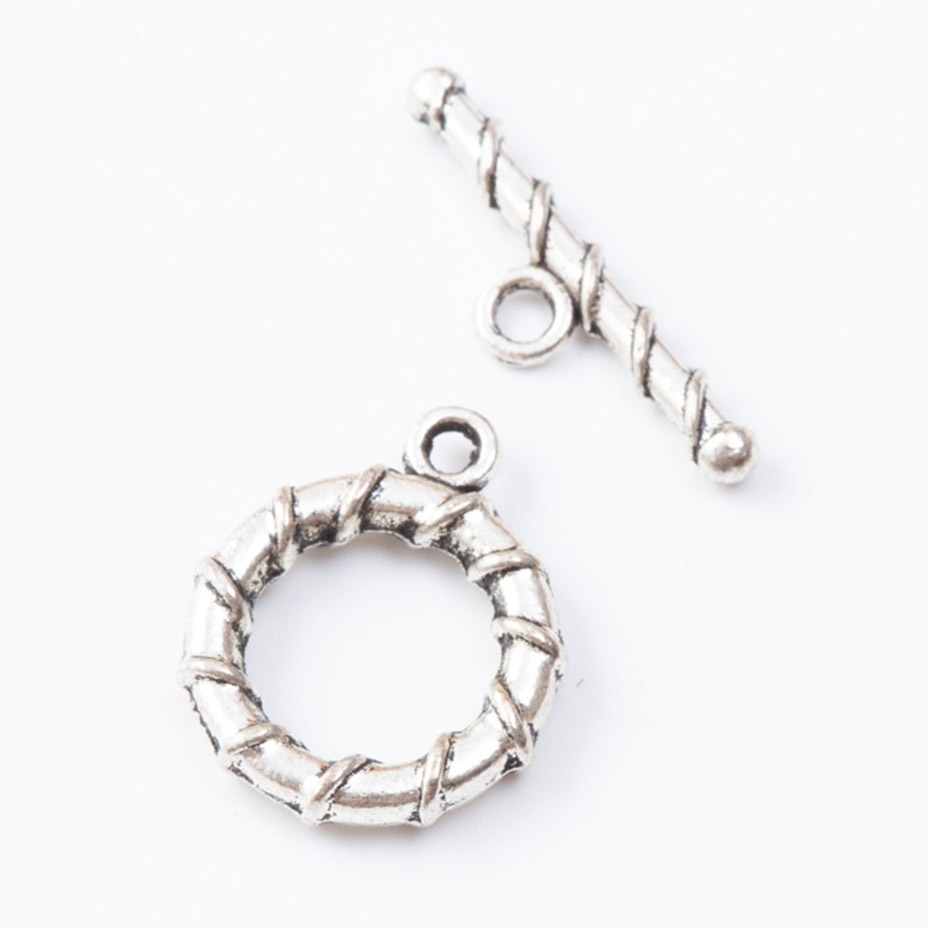 Fiasrel 10pcs Alloy OT Toggle Clasp for Beaded Necklace Bracelet Accessories