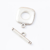 Fiasrel 10pcs Toggle Clasps Findings Buckle Connector Bracelet Necklace Jewelry Making Alloy Square OT Clasps