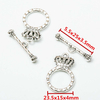Fiasrel 10pcs DIY Alloy Toggle Clasp Metal Cord Ends Clasp Necklace Bracelet Clasps