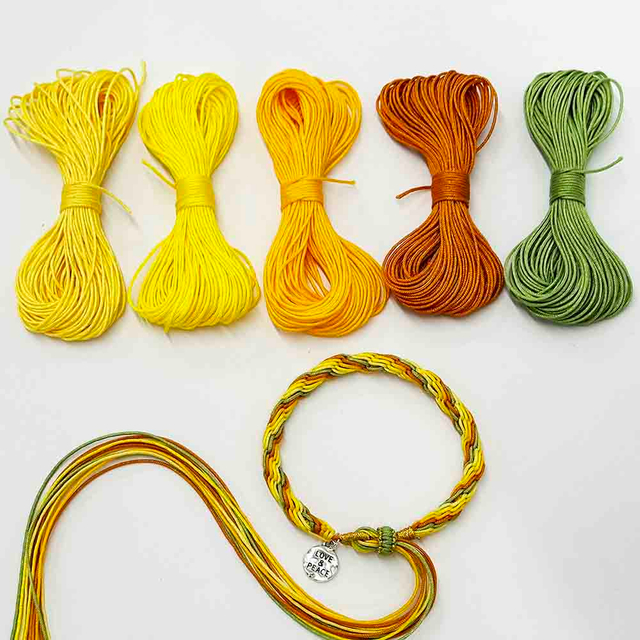 Fiasrel No.72 0.8mm 5bundles 20yards/bundle Orange Soda Series Making Bracelet Nylon Thread Cord