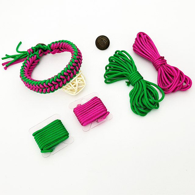 Wholesale Handmade Woven Rope Green And Red Friendship Bracelet Thread Package