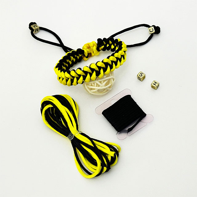 Black and Yellow Dragon Knot Bracelet Thread