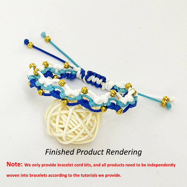 Wholesale Decorative DIY Handmade Braided Rope Gold Beads Bracelet Thread