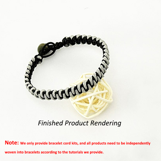 Handmade Braided Black Grey Thread String Women Charm Lucky Rope Adjustable Friendship Thread for Making Bracelet