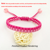 Fashion Tightness Adjustable Delicate Natural Pink Bracelet Thread for Girl