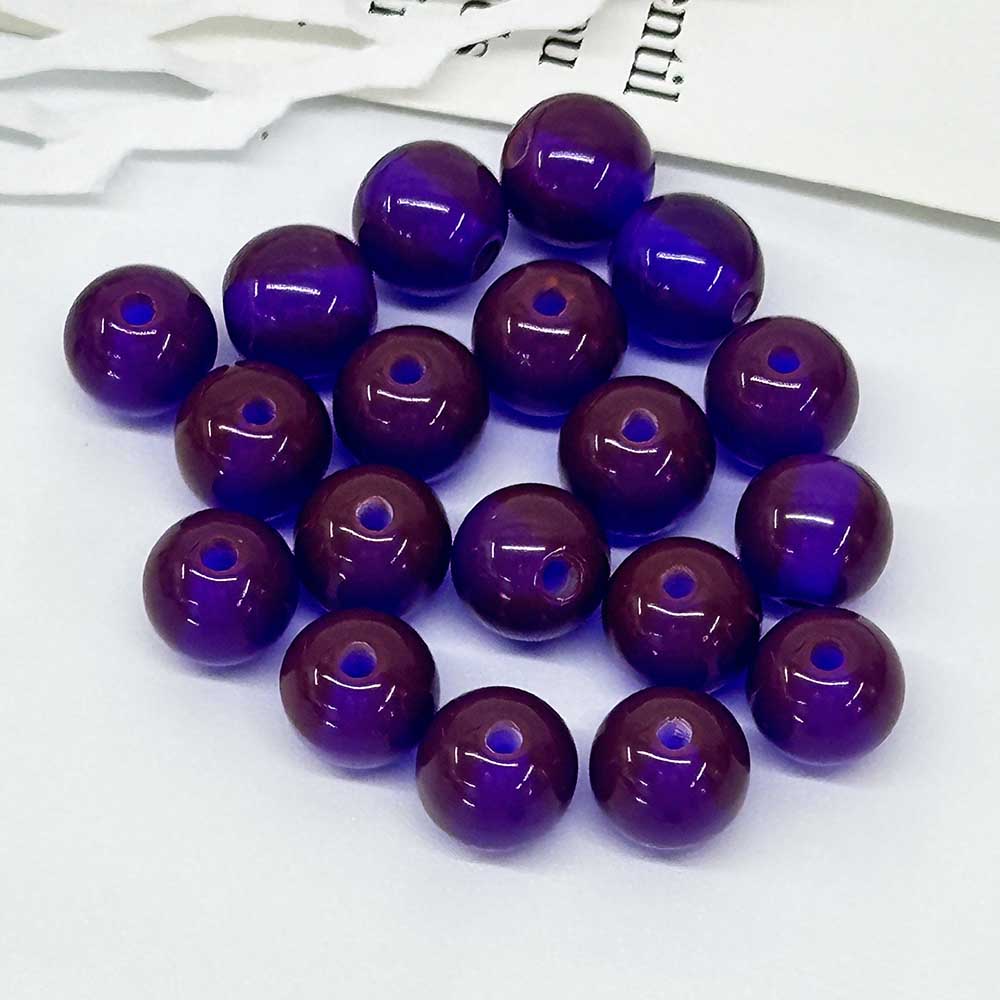 Fiasrel 20pcs Round Ball Shape Acrylic Beads for Jewelry Making