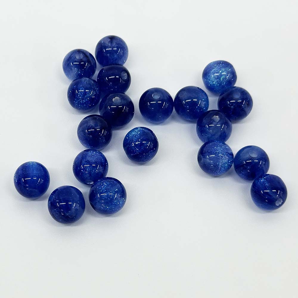 Fiasrel 10pcs DIY 8-20mm Colorful Acrylic Starry Sky Shining Beads for Jewelry Making
