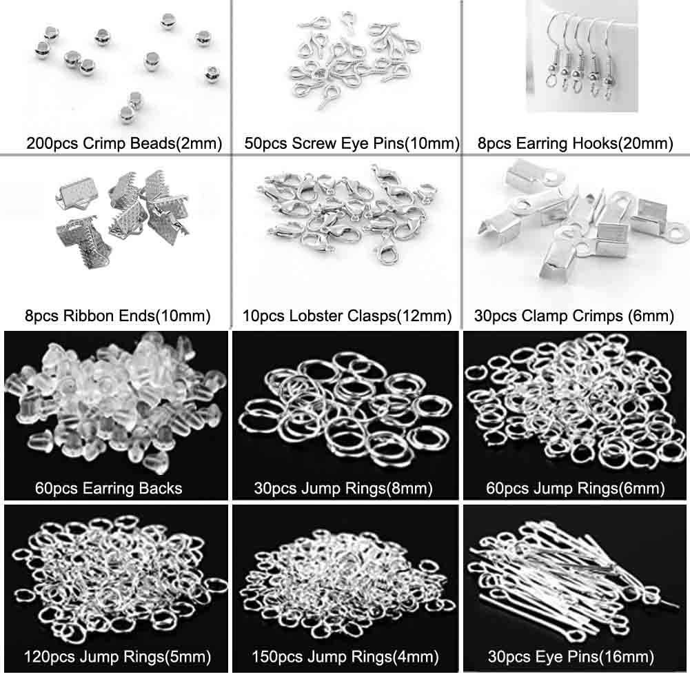 Fiasrel Pliers Lobster Clasp Combination Set for DIY Earrings Jewelry Making Kit