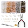 Fiasrel DIY Jewelry Accessories 10 Grid Earrings Hooks Jewelry Set Ear Hook Open Ring Pliers