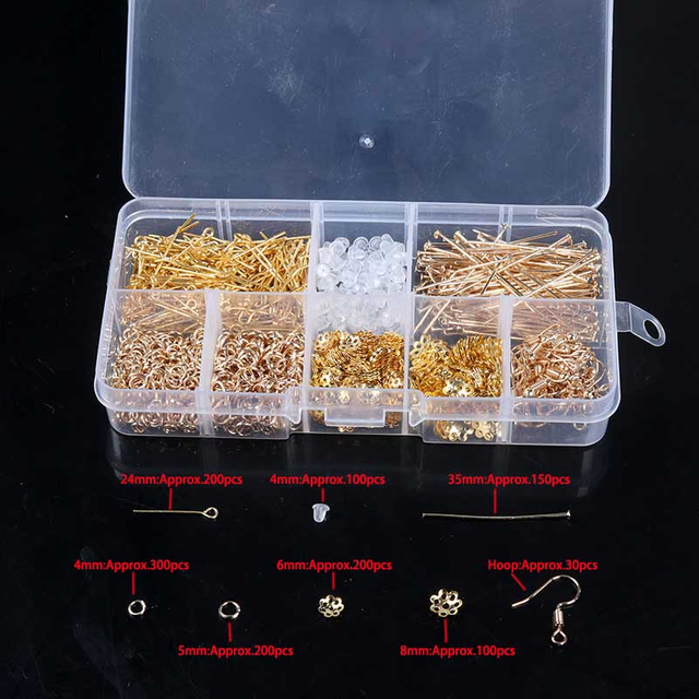 Fiasrel Jewelry Making Supplies Kit Horse Clip Clasp Lobster Clasp Open Jump Rings for DIY Jewelry Making Accessories