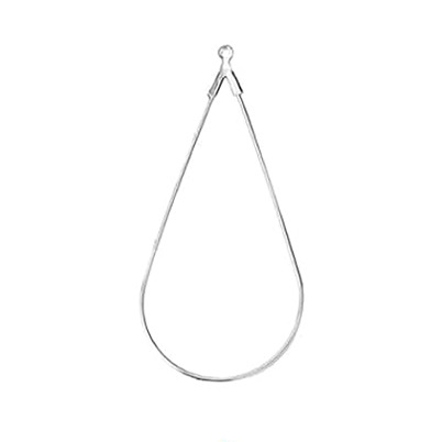 Fiasrel 20pcs 20-40mm Big Round Teardrop Hoops Earrings Dangle Clasp Ear Wires Hooks DIY Circle Earring Findings Jewelry Making Accessories
