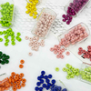 Fiasrel 50pcs Handmade Jewelry Accessories Solid Colored Acrylic Millet Loose Beads