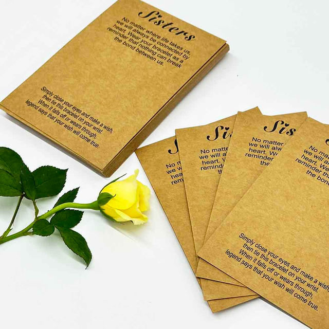 Fiasrel 20/50/100pcs Necklace Display Cards Bracelet Kraft Paper Card Jewelry Cards