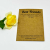 Fiasrel 20/50/100pcs Earring Packaging Necklace Display Jewelry Cards Best Friends Kraft Card Paper
