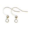 Fiasrel 10/20/50pairs Copper Plated with Sterling Silver Fish Hook Findings Earwire with Ball Hook Earrings for Jewelry Making Accessories