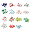 Fiasrel 100pcs Christmas Soft Pottery Beads Santa Claus Snowman DIY Beaded Material Cartoon Jewelry Decorative Accessories