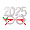 Fiasrel 2025 Christmas Glasses Decorative Glass Party Props New Year Glasses Adult Children Gift
