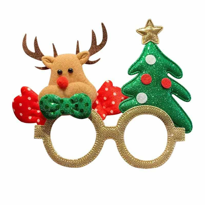 Fiasrel Christmas Decorations Glasses Adult and Children Photograph Christmas Party Decoration Supplies