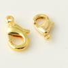 Fiasrel 20pcs DIY Jewelry Findings Components Gold Plated Metal Necklace Bracelet Lobster Clasp for Jewelry Making