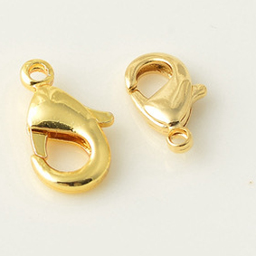 Fiasrel 20pcs DIY Jewelry Findings Components Gold Plated Metal Necklace Bracelet Lobster Clasp for Jewelry Making