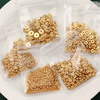 Fiasrel 100pcs Jewelry Accessory Gold Spacers Beads Bracelets Copper Spacer Loose Beads for Jewelry Making
