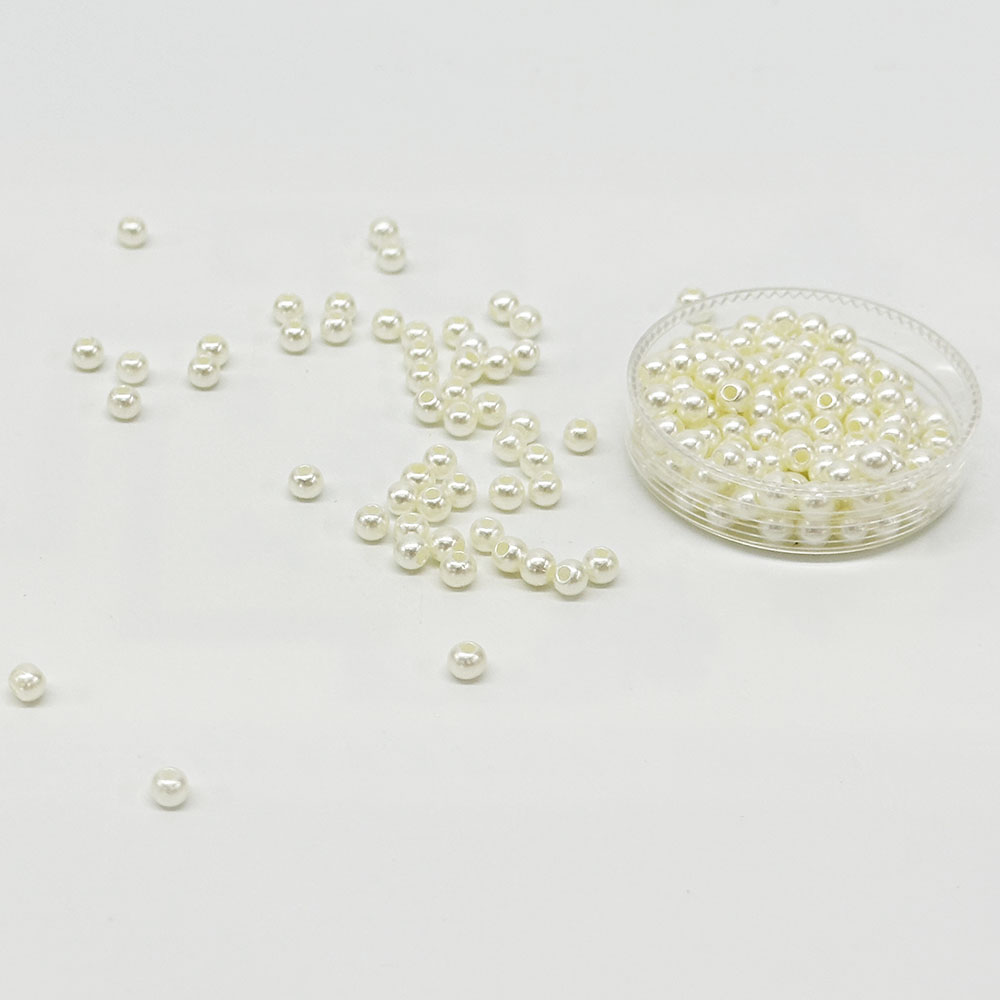 Fiasrel 4/6/8/10/12/14/16/18/20mm Plastic White Pearl Beads DIY Wholesale Jewelry Making Loose Beads