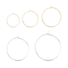 Fiasrel 10/50pais Handmade DIY Earrings Accessories Multi-size Circle Pendant Gold Silver Earring Hoops