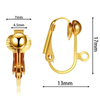 Fiasrel 5/10/50pairs/lot Metal Brass Clip-On Earring Converter Non-Pierced Ears