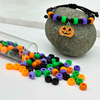 Fiasrel 50/100/200 Mixed Color Halloween Acrylic Pony Beads for DIY Jewelry Bracelets Necklaces Earrings Hair Braids Dreadlocks Festive Decorations