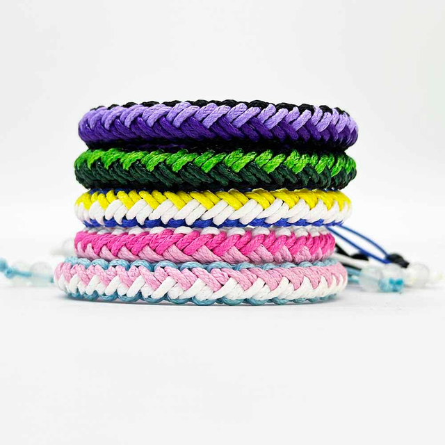 Fiasrel Hand Woven Braided Adjustable Intertwined Bracelets
