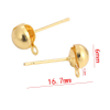 Fiasrel 10Pairs Hypoallergenic 4mm Silver Plated Ear Needles with Ball For DIY Earrings Accessories