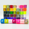 Fiasrel 1.5mm 25yards/roll 43rolls Nylon Thread Cord Handwoven Rope Soft Satin Rattail Silk Macrame Chinese Knot String Cord