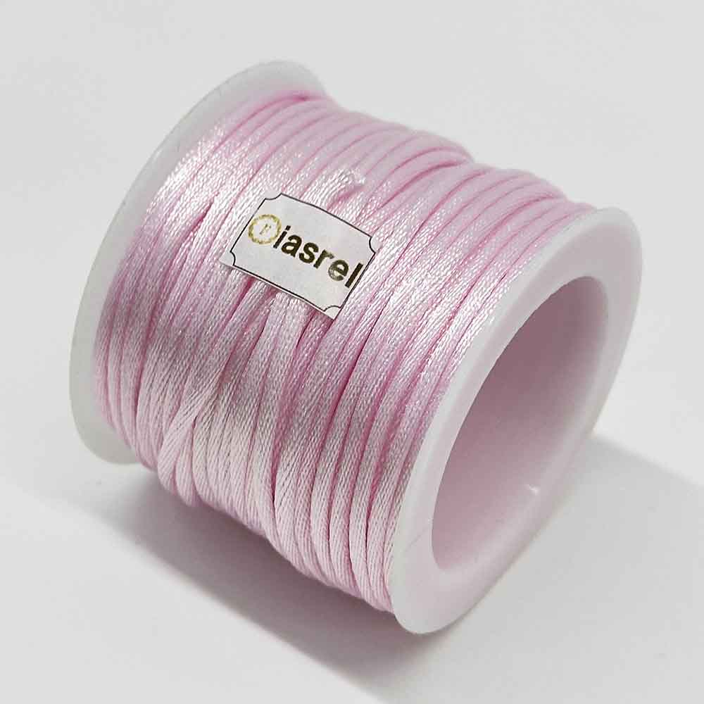 Fiasrel 30 Rolls 2mm Macrame Rattail Chinese Knot Making Cords Nylon Braided String Threads