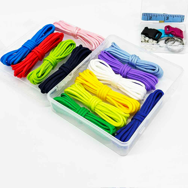 Fiasrel 1 Set 32Colors 7 Strands Core Parachute Cord Outdoor Survival Camo Paracord Outdoor Camping Paracord Rope for Making Jewelry Bracelet Outdoor Activities Crafts Lanyard Dog Collar Supplies